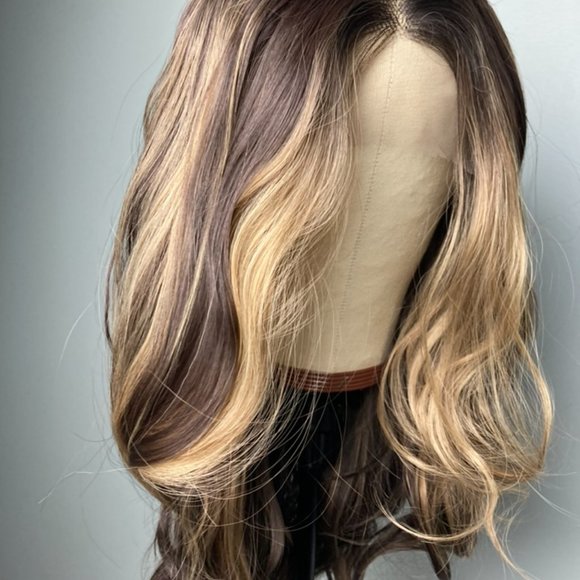 Black with Highlight Lace Wig